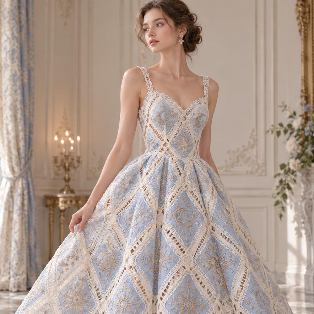 Vestidos de Festa em renda bordada