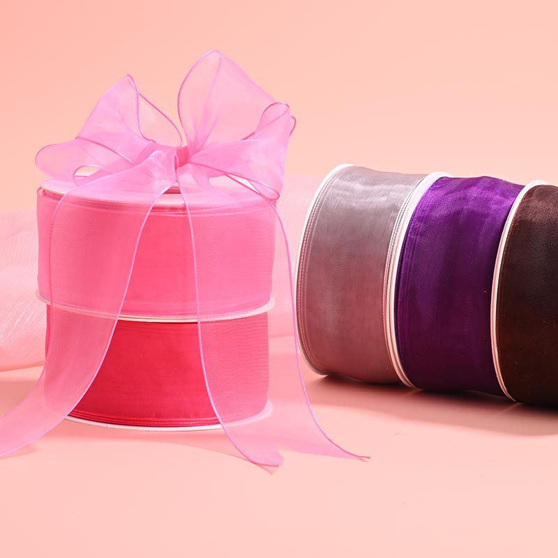 Fita de Organza Fosca com Borda Larga