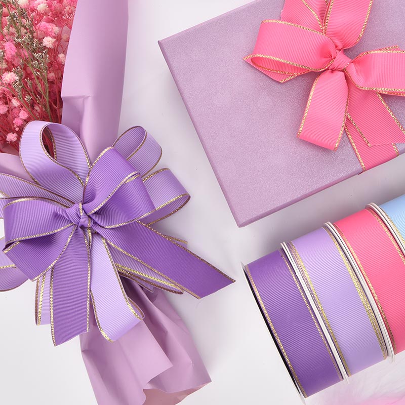 Gold Edge Grosgrain Ribbon