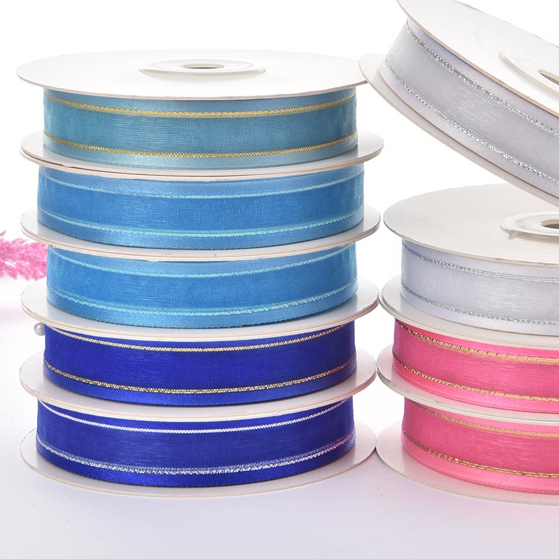 metallic sheer ribbon satin edge