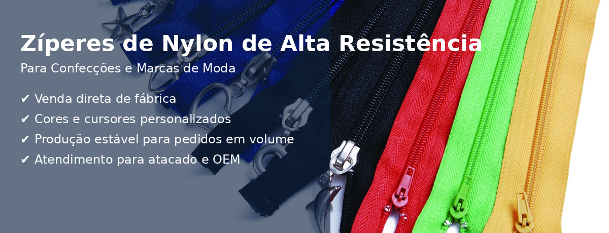 Zíperes de Nylon
